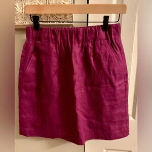 LOFT Rich Purple Linen Mini Skirt NWT - SZ S